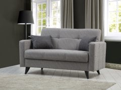 Polya İkili Koltuk Açık Gri