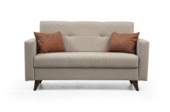 Polya İkili Koltuk Bej