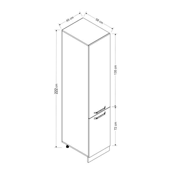 Minar 45 Cm Mutfak Boy Dolabı - Beyaz D45-B1