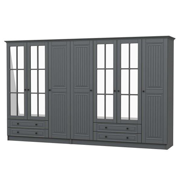 Kale 7 Kapaklı 4Ç Taçlı Dolap Mebran İlkbahar Antrasit