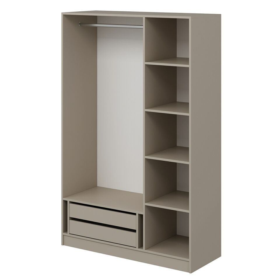 Nisa 3 Kapaklı 2 Çekmece Dolap Kumtaşı Reflekte Cam