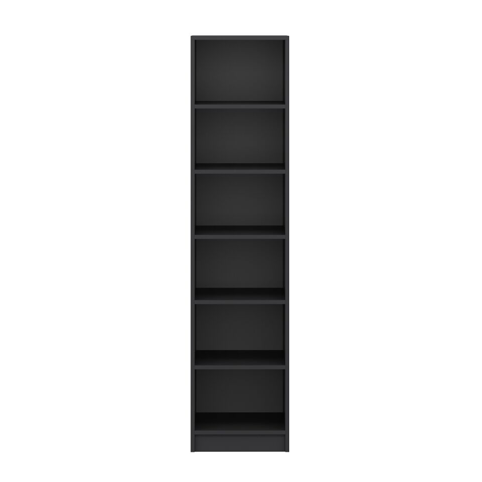 Minar Kale 1 Kapaklı Dolap Mebran Panjur 210CM - Antrasit/Antrasit - Raflı