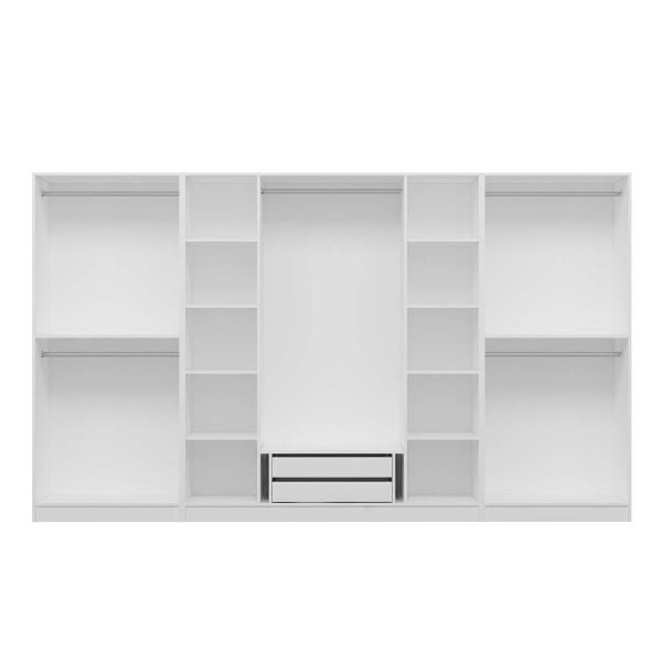 Kale 8 Kapaklı 2Ç Taçlı Dolap Beyaz Mebran Panjur Beyaz