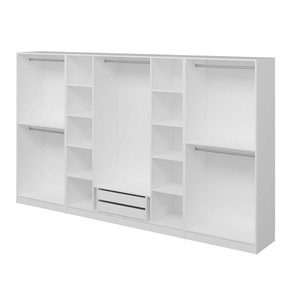 Kale 8 Kapaklı 2Ç Taçlı Dolap Beyaz Mebran Panjur Beyaz