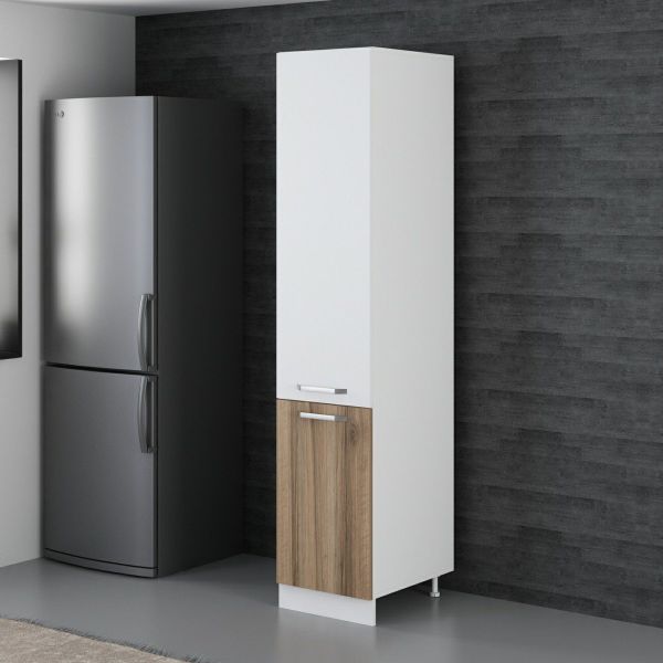 Minar 45 Cm Mutfak Boy Dolabı - Beyaz/Dore D45-D1