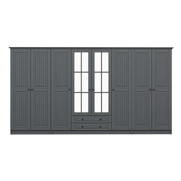 Kale 8 Kapaklı 2Ç Taçlı Dolap Mebran İlkbahar Antrasit