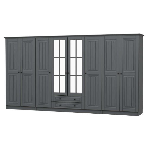 Kale 8 Kapaklı 2Ç Taçlı Dolap Mebran İlkbahar Antrasit