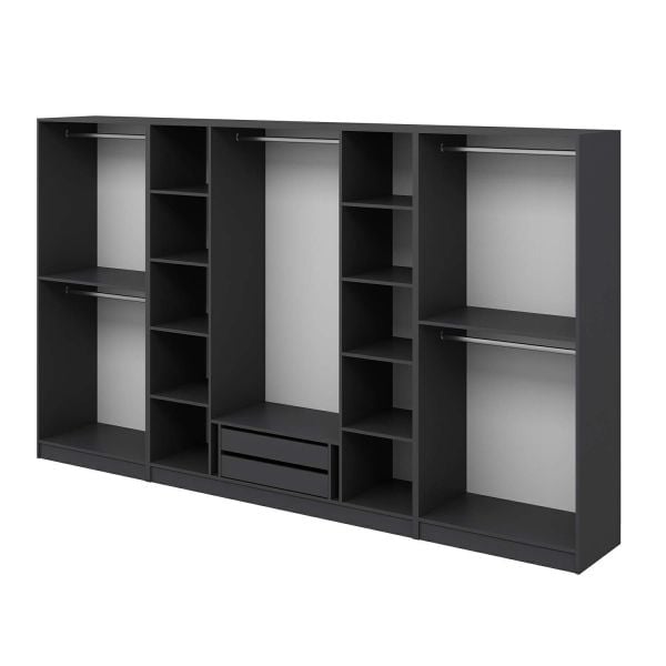 Kale 8 Kapaklı 2Ç Taçlı Dolap Mebran İlkbahar Antrasit