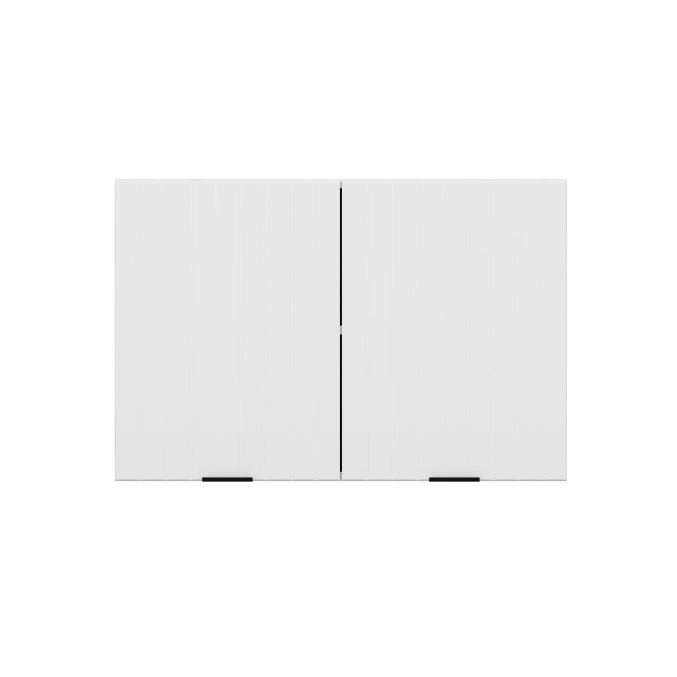 Alvinka Mutfak Modül Mbr_B Üst 2Dk1R 90-H60Cm Dolap Beyaz Beyaz Mdf