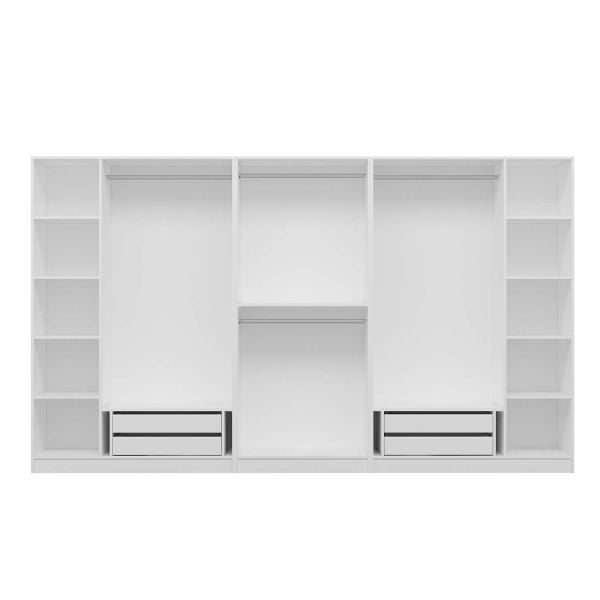 Kale 8 Kapaklı 4Ç Taçlı Dolap Beyaz Mebran Panjur Beyaz