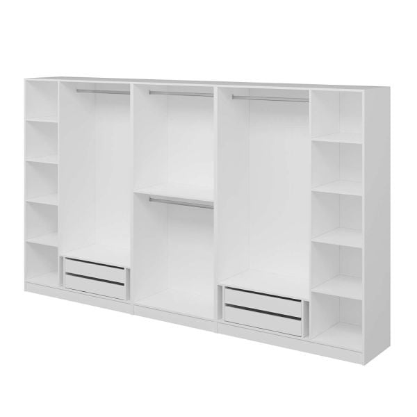 Kale 8 Kapaklı 4Ç Taçlı Dolap Beyaz Mebran Panjur Beyaz