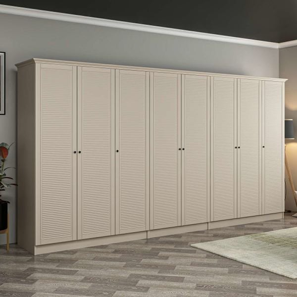 Kale 8 Kapaklı 4Ç Taçlı Dolap Kumtaşı Mebran Panjur Kumtaşı