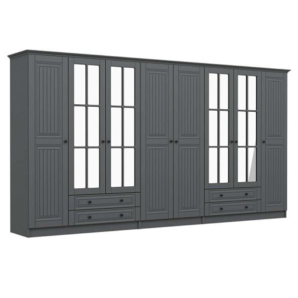 Kale 8 Kapaklı 4Ç Taçlı Dolap Mebran İlkbahar Antrasit