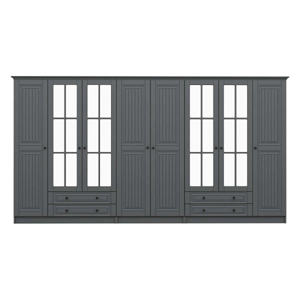 Kale 8 Kapaklı 4Ç Taçlı Dolap Mebran İlkbahar Antrasit