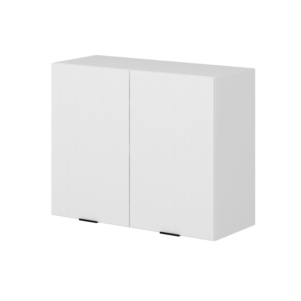 Alvinka Mutfak Modül Mbr_B Üst 2Dk1R 90-H72Cm Dolap Beyaz Beyaz Mdf