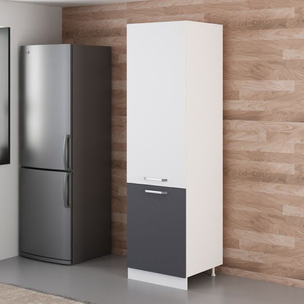 Minar 60 Cm Mutfak Boy Dolabı - Beyaz/Antrasit D60-A1