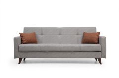 Polya Üçlü Koltuk Açık Gri