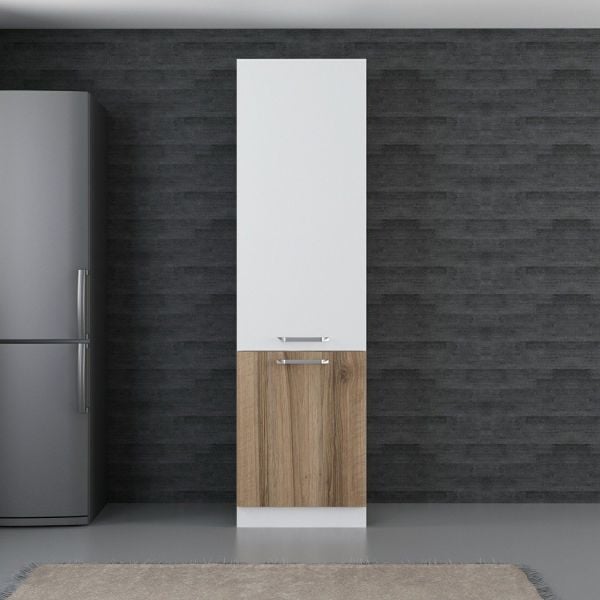 Minar 60 Cm Mutfak Boy Dolabı - Beyaz/Dore D60-D1