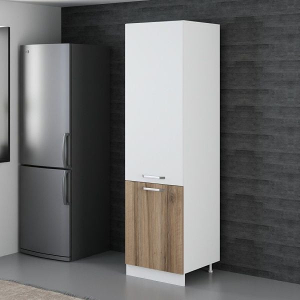 Minar 60 Cm Mutfak Boy Dolabı - Beyaz/Dore D60-D1