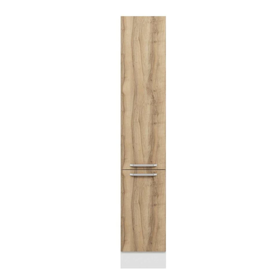 Alvinka Mutfak Modül Duz 40-H222Cm Boy Dolabı Beyaz Dore