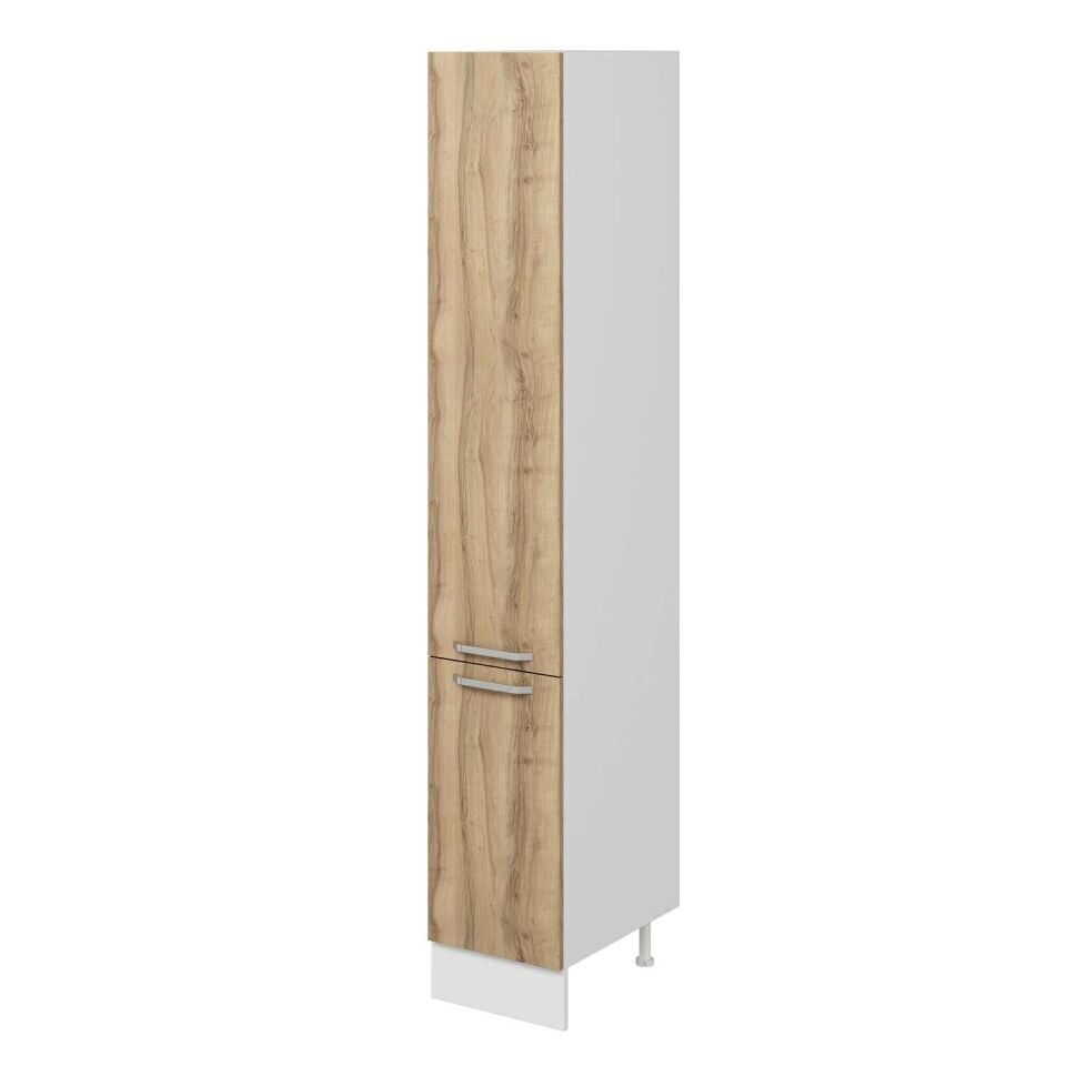 Alvinka Mutfak Modül Duz 40-H240Cm Boy Dolabı Beyaz Dore