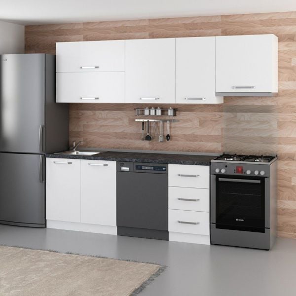 Minar 255 Cm Mutfak Dolabı Beyaz 255-B15