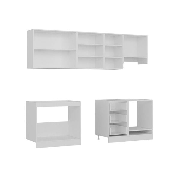 Minar 255 Cm Mutfak Dolabı Beyaz 255-B16