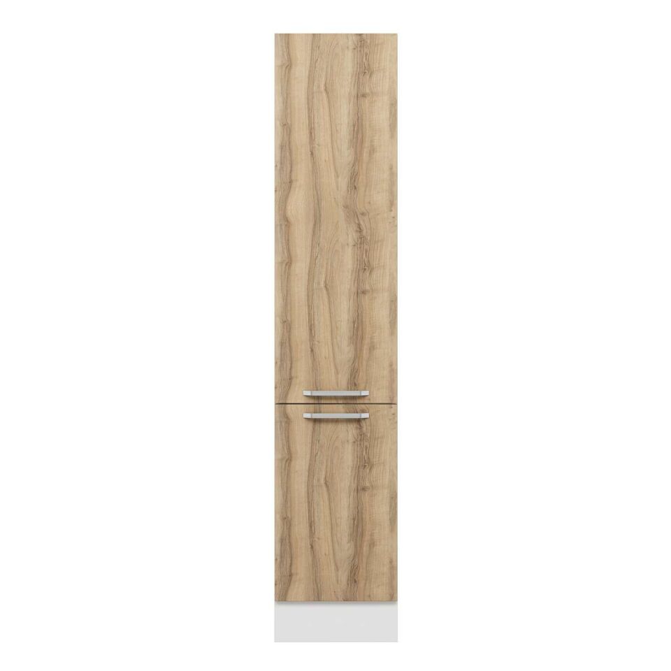 Alvinka Mutfak Modül Duz 45-H222Cm Boy Dolabı Beyaz Dore