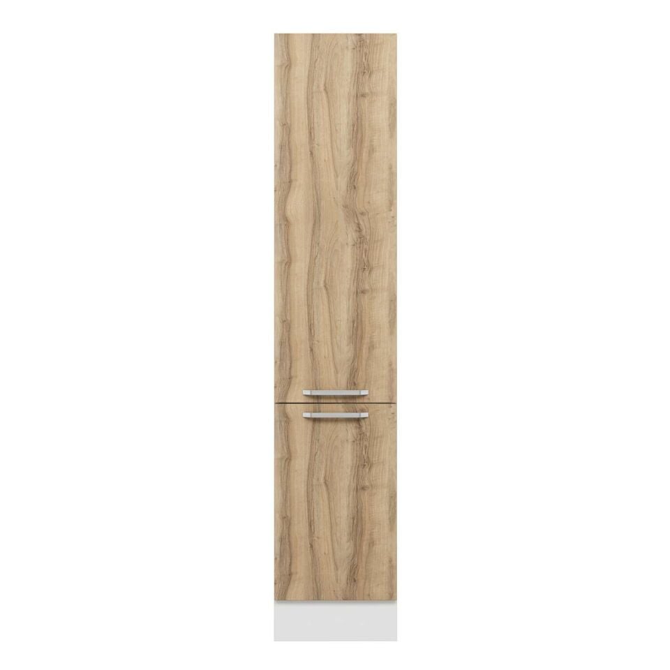 Alvinka Mutfak Modül Duz 45-H222Cm Boy Dolabı Beyaz Dore