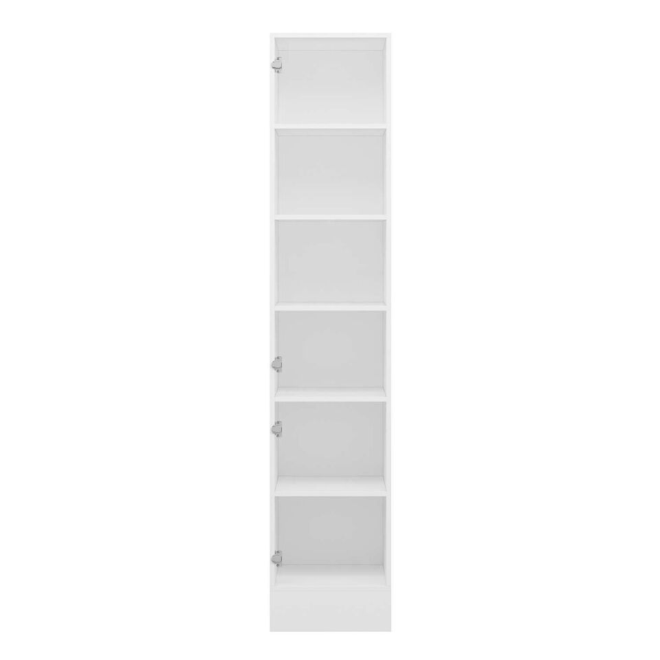 Alvinka Mutfak Modül Duz 45-H222Cm Boy Dolabı Beyaz Dore