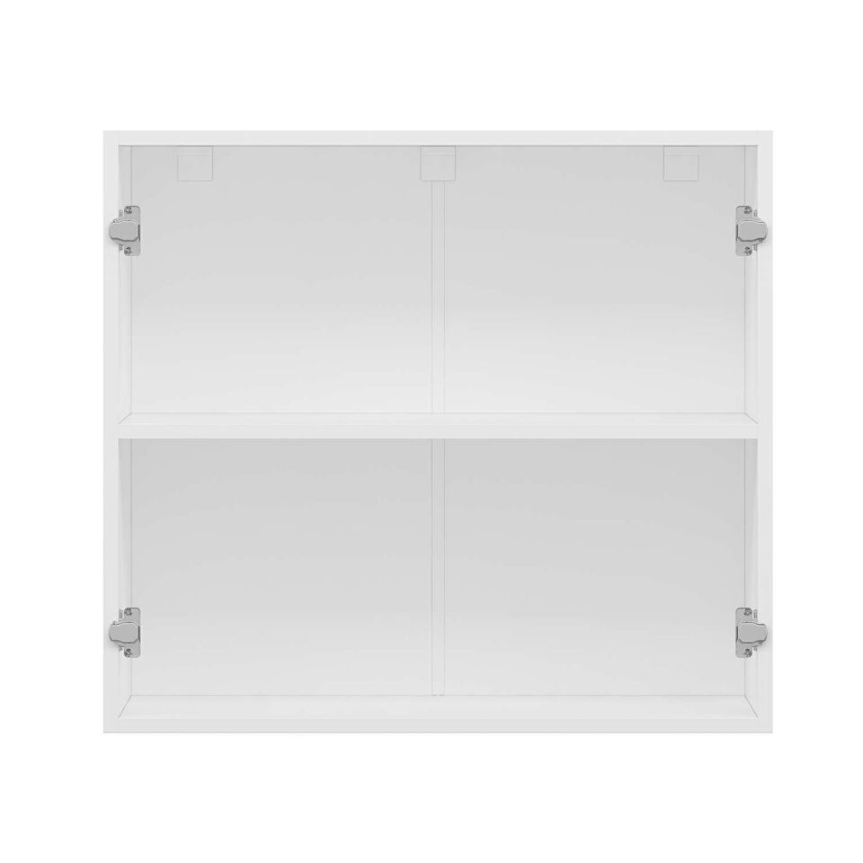 Alvinka Mutfak Modül Mbr_C Üst 2Dk1R 80-H72Cm Dolap Beyaz Beyaz Mdf
