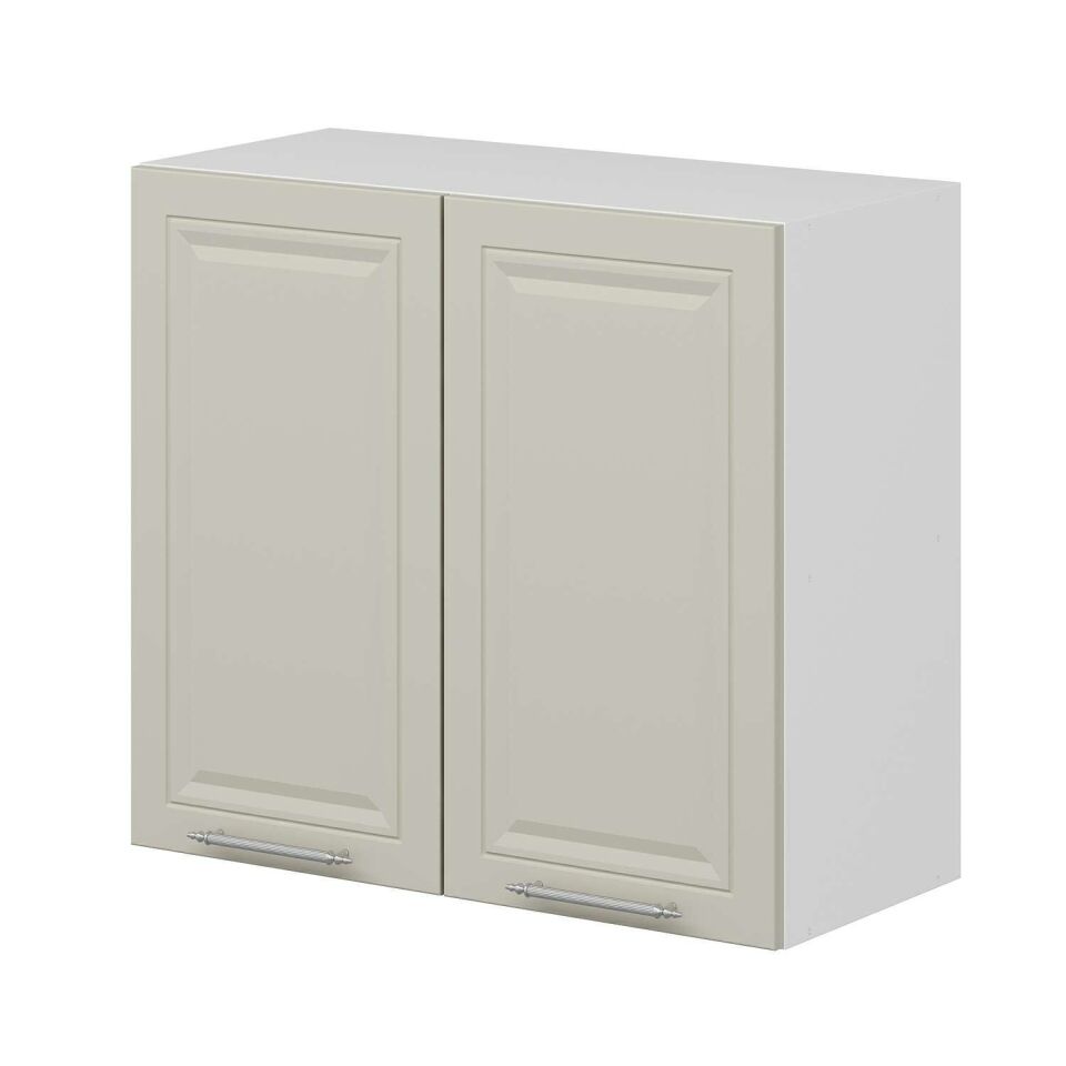 Alvinka Mutfak Modül Mbr_C Üst 2Dk1R 80-H72Cm Dolap Beyaz Kumtaşı Mdf