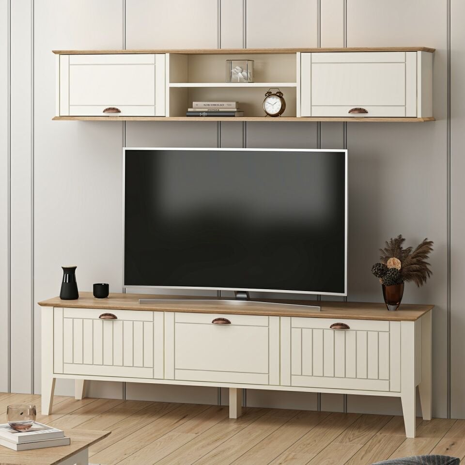 Marlo Üst Raflı Tv Ünitesi - Aytaşı - Derin Sepet