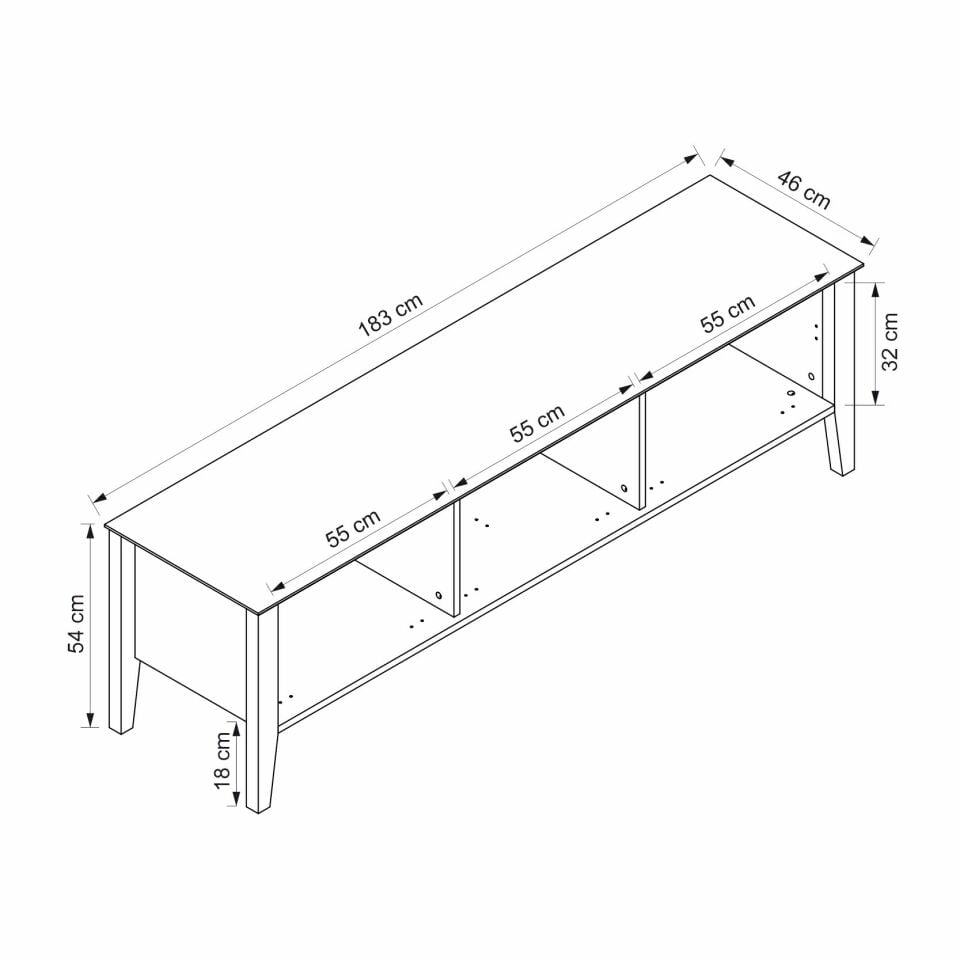Marlo Üst Raflı Tv Ünitesi - Aytaşı-Derin Sepet