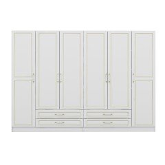 Kale Gold 6 Kapak 4 Çekmece Dolap - Beyaz