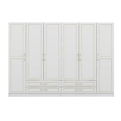 Kale Gold 6 Kapak 4 Çekmece Dolap - Beyaz