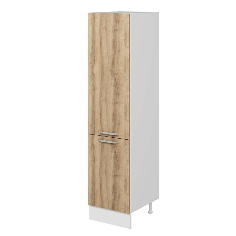 Alvinka Mutfak Modül Duz 50-H210Cm Boy Dolabı Beyaz Dore