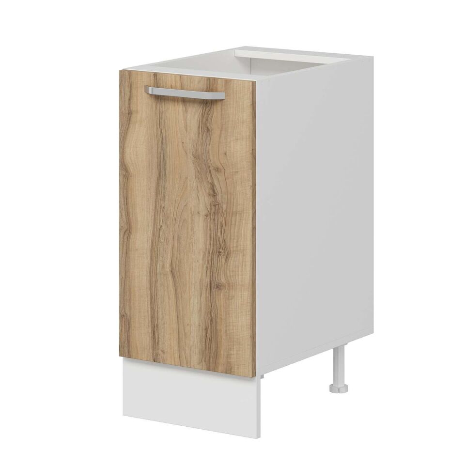 Alvinka Mutfak Modül Duz Alt 1K1R 40Cm Dolap Beyaz Dore Mdf