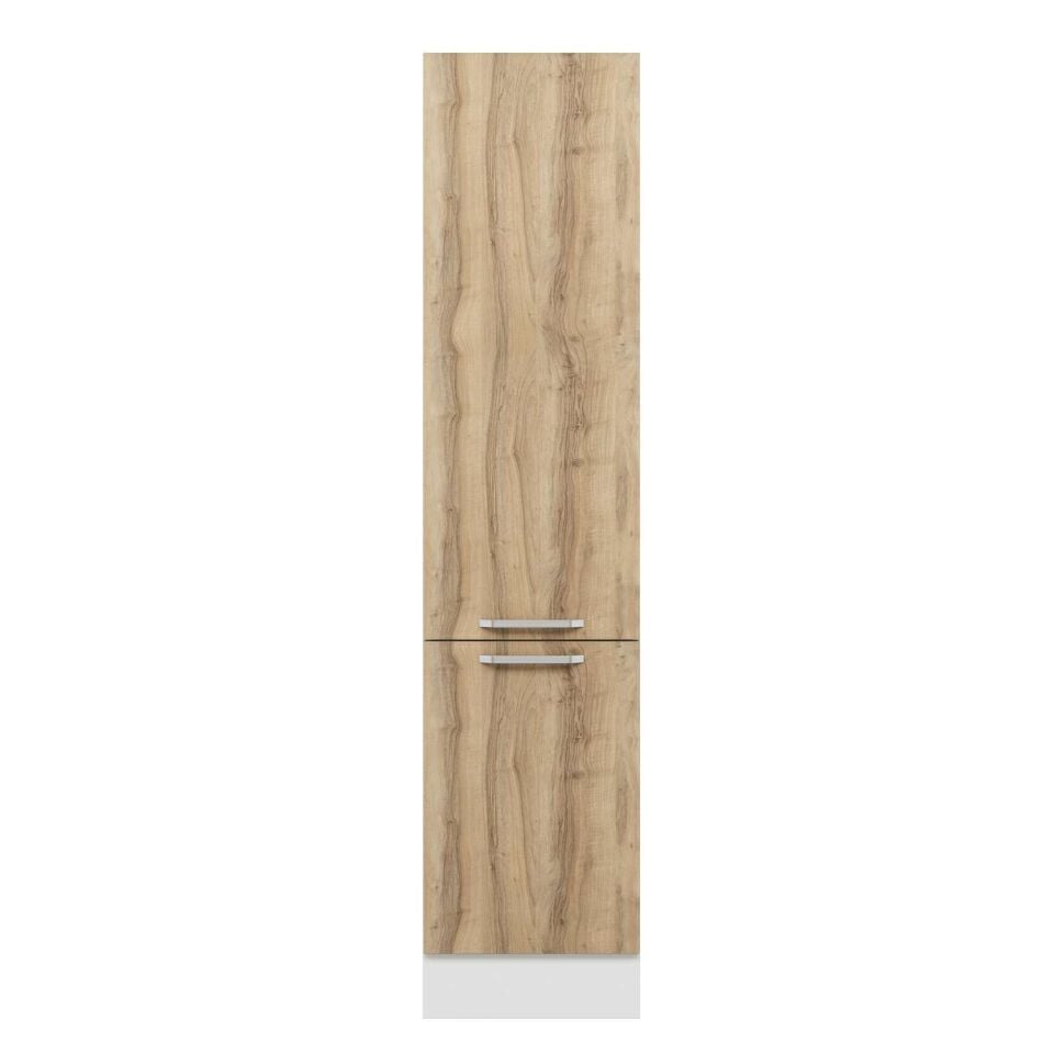 Alvinka Mutfak Modül Duz 50-H222Cm Boy Dolabı Beyaz Dore