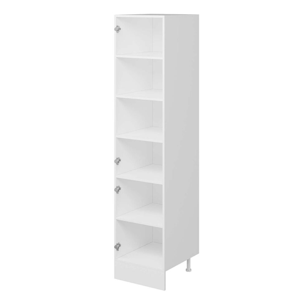 Alvinka Mutfak Modül Duz 50-H222Cm Boy Dolabı Beyaz Dore
