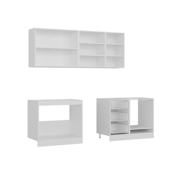 Minar 255 Cm Mutfak Dolabı Beyaz Dore 255-D14