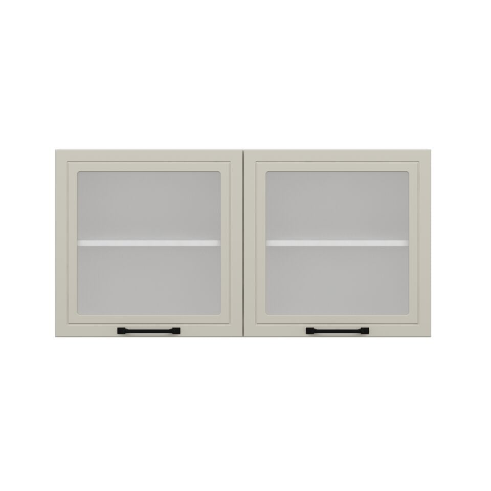 Alvinka Mutfak Modül Mbr_A Üst 2Dk1R 120-H60Cm Dolap Cam Beyaz Kumtaşı