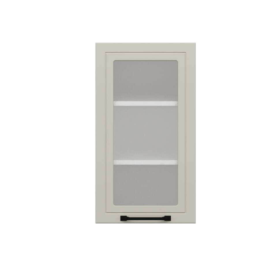 Alvinka Mutfak Modül Mbr_A Üst 1Dk2R 40-H72Cm Dolap Cam Beyaz Kumtaşı