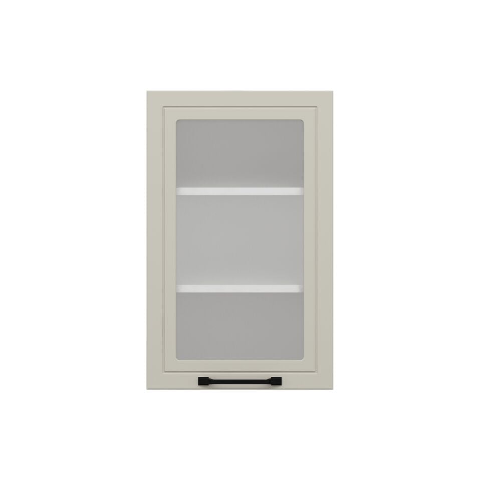 Alvinka Mutfak Modül Mbr_A Üst 1Dk2R 45-H72Cm Dolap Cam Beyaz Kumtaşı