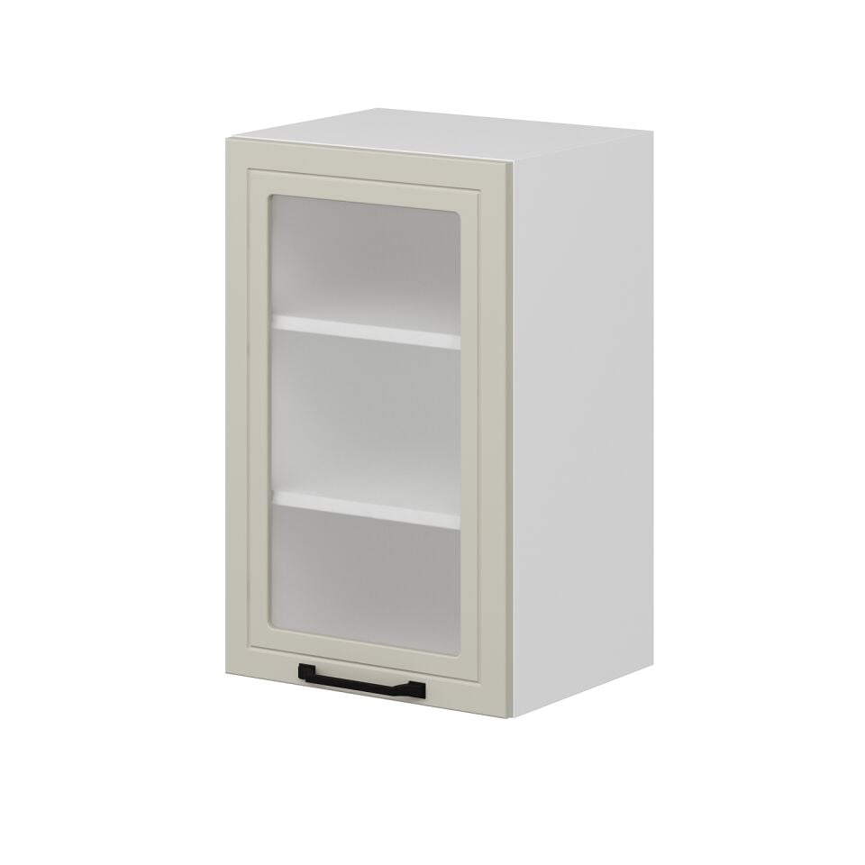 Alvinka Mutfak Modül Mbr_A Üst 1Dk2R 45-H72Cm Dolap Cam Beyaz Kumtaşı