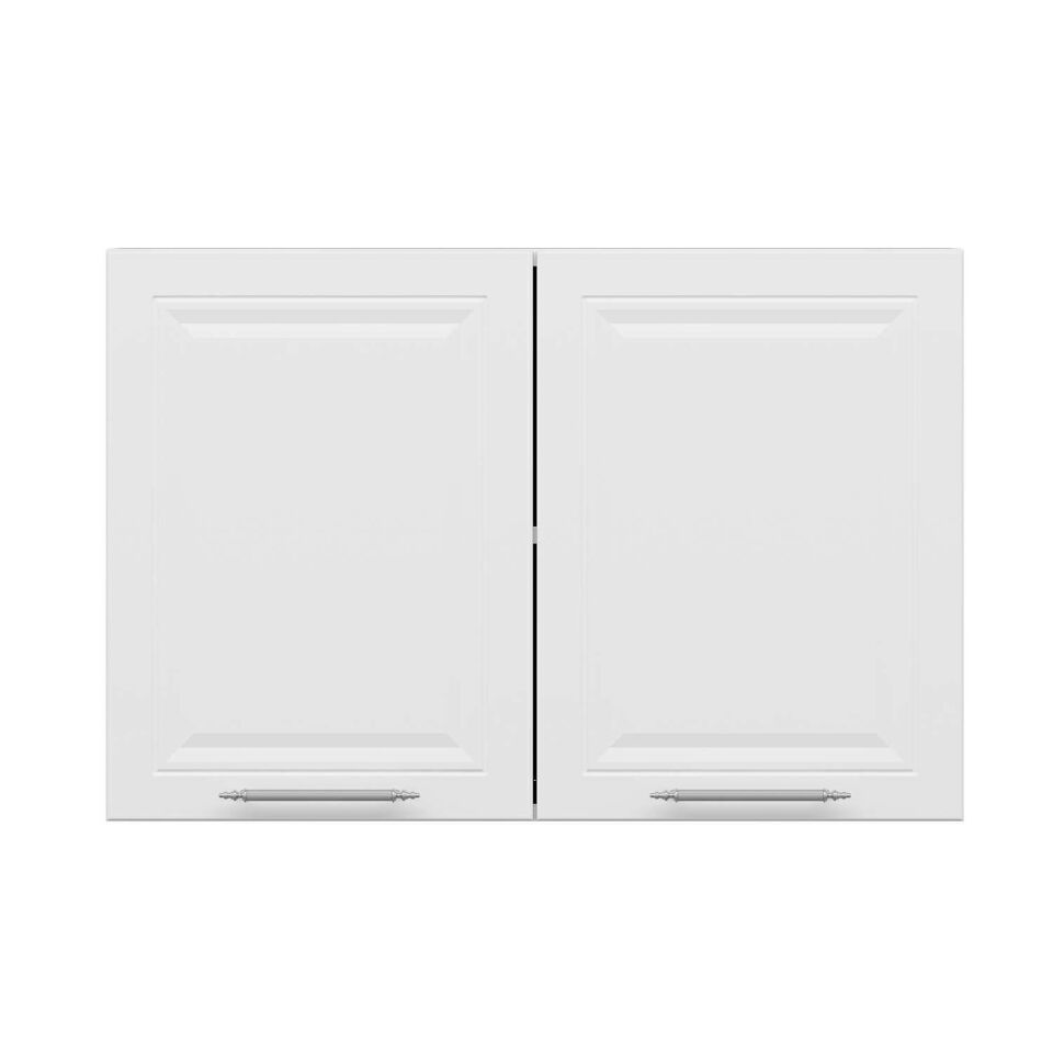 Alvinka Mutfak Modül Mbr_C Üst 2Dk1R 90-H60Cm Dolap Beyaz Beyaz Mdf