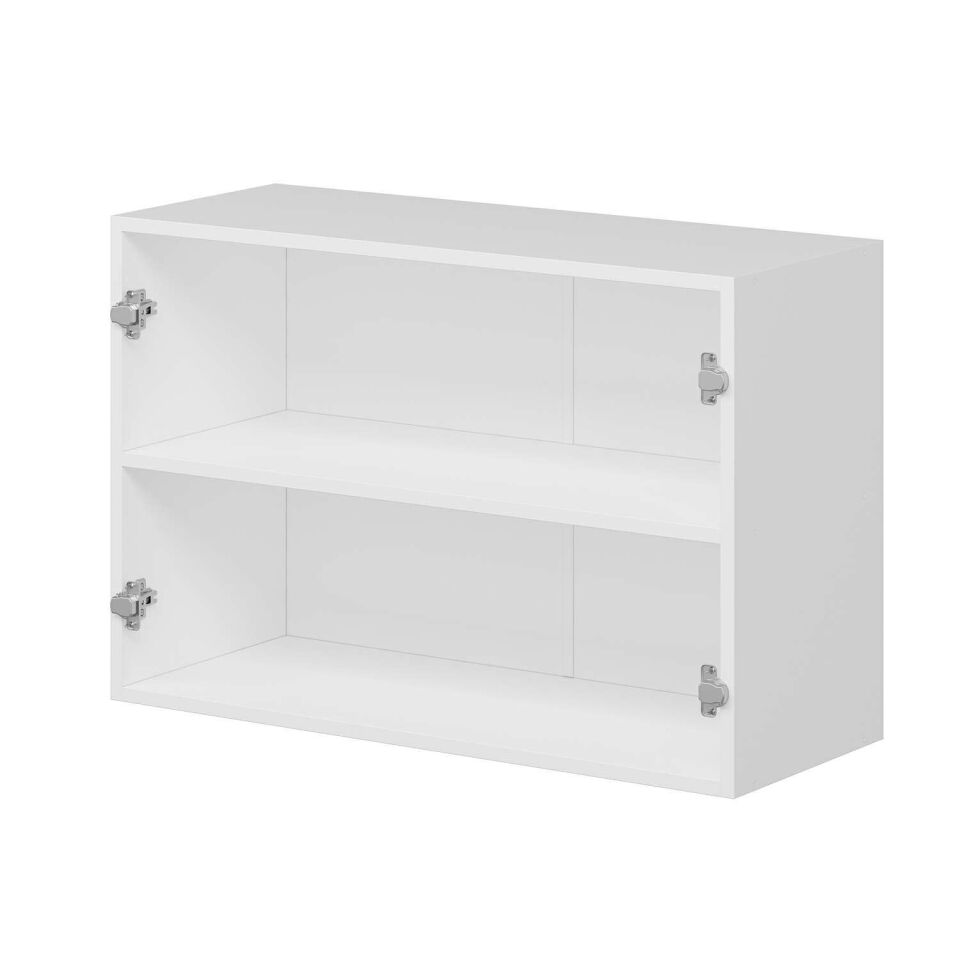 Alvinka Mutfak Modül Mbr_C Üst 2Dk1R 90-H60Cm Dolap Beyaz Beyaz Mdf
