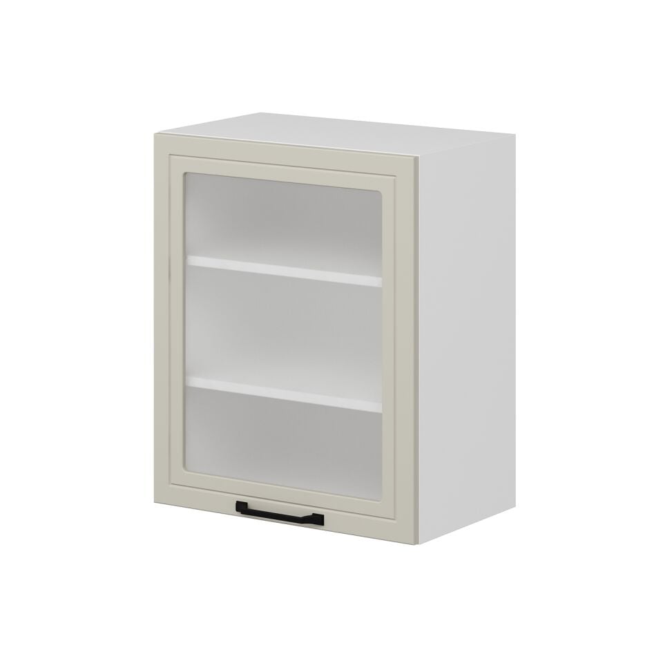 Alvinka Mutfak Modül Mbr_A Üst 1Dk2R 60-H72Cm Dolap Cam Beyaz Kumtaşı