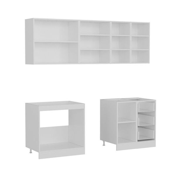 Minar 220 Cm Mutfak Dolabı Beyaz Antrasit 220-A11