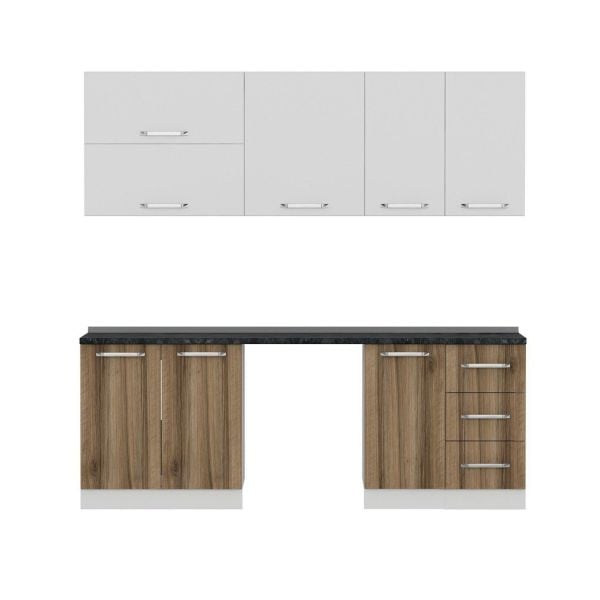 Minar 220 Cm Mutfak Dolabı Beyaz Dore 220-D10